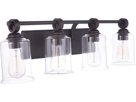 Craftmade Romero 4-Light Espresso Brown Glass Vanity Light