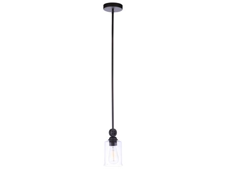 Craftmade Romero 1-Light Espresso Brown Glass Cylinder Mini Pendant