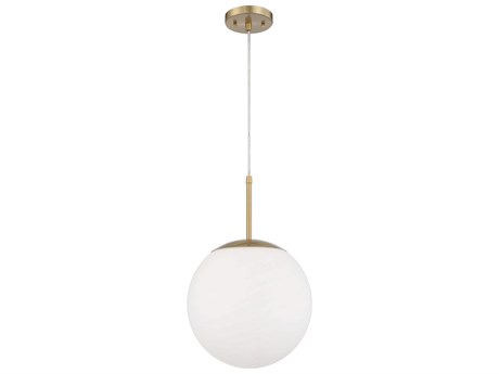 Craftmade Gaze 1-Light Satin Brass Glass Globe Mini Pendant