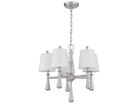 Craftmade Palmer 5-Light Brushed Polished Nickel Glass Chandelier