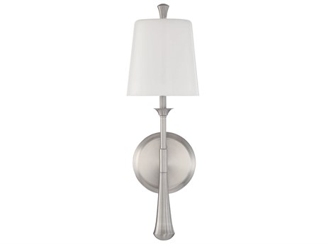 Craftmade Palmer 1-Light Brushed Polished Nickel Glass Wall Sconce