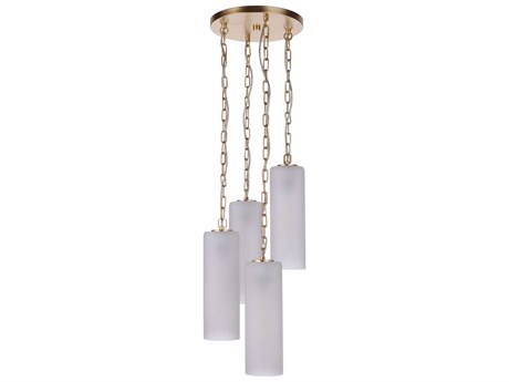 Craftmade Myos 4-Light Sunset Gold Glass Cylinder Mini Pendant