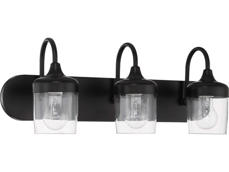Craftmade Wrenn 3-Light Flat Black Vanity Light
