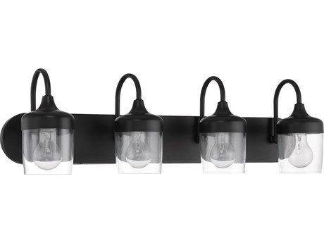 Craftmade Wrenn 4-Light Flat Black Vanity Light