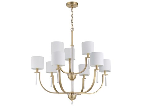 Craftmade Fortuna 9-Light Satin Brass Drum Chandelier