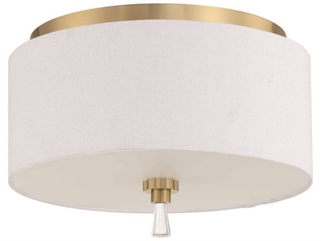 Craftmade Fortuna 2-Light Satin Brass Drum Flush Mount