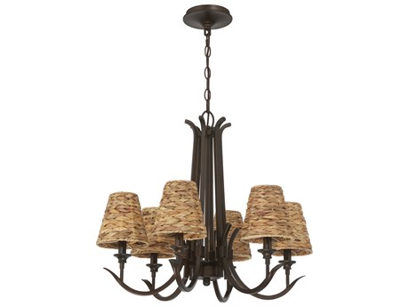 Craftmade Kokomo 6-Light Aged Bronze Brushed Candelabra Chandelier