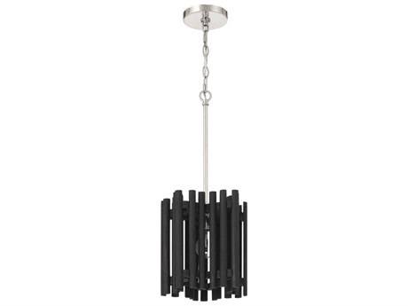 Craftmade Freeform 1-Light Polished Nickel Black Walnut Geometric Mini Pendant
