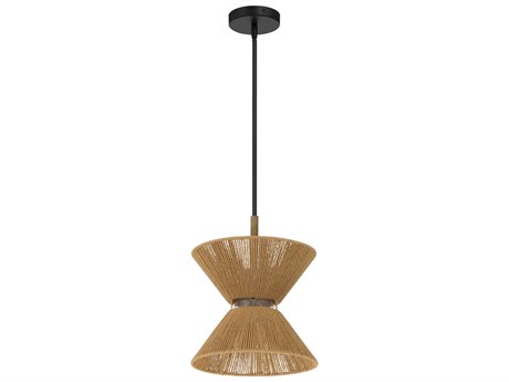Craftmade Serena 1-Light Flat Black Walnut Mini Pendant