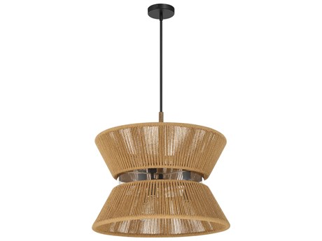 Craftmade Serena 6-Light Flat Black Walnut Pendant