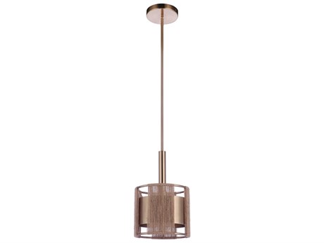 Craftmade Kensey 1-Light Satin Brass Drum Mini Pendant