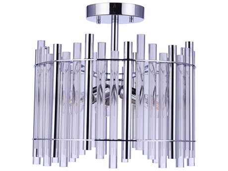 Craftmade Reveal 3-Light Chrome Drum Semi Flush Mount