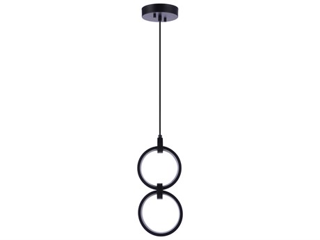 Craftmade Context 2-Light Flat Black Round Mini Pendant