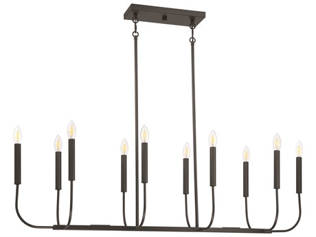 Craftmade Traci 10-Light Flat Black Linear Island Pendant
