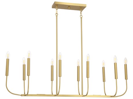 Craftmade Traci 10-Light Satin Brass Linear Island Pendant