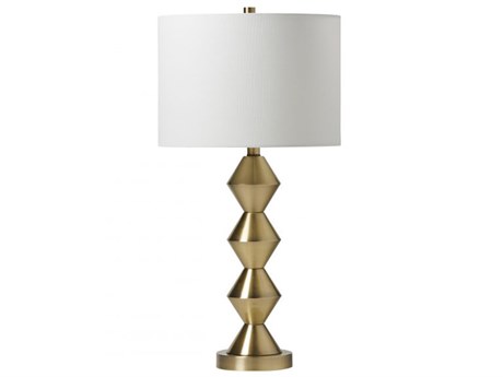 Craftmade Satin Brass White Fabric Buffet Lamp