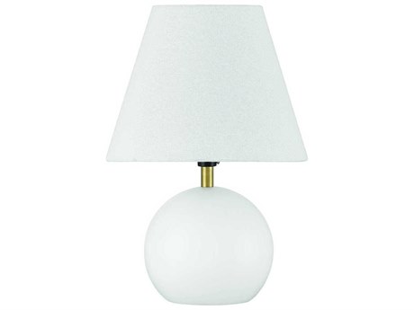 Craftmade Olive White Satin Brass Table Lamp