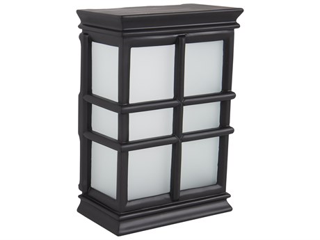 Craftamde Hand-Carved Window Pane Flat Black White Chime