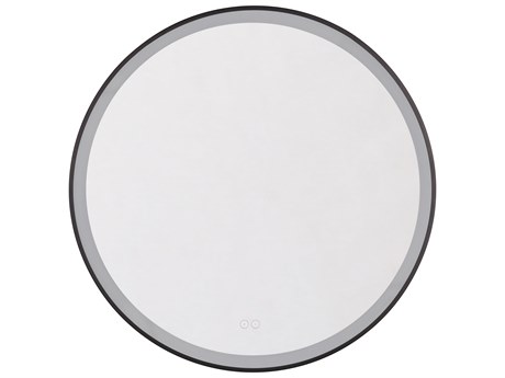 Craftmade Ross Flat Black Round Wall Mirror