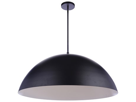 Craftmade Sculptural Statement 1-Light Flat Black Dome Pendant