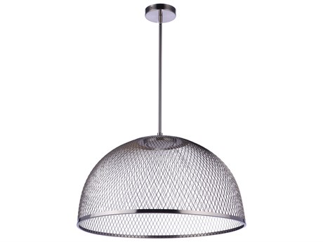 Craftmade Sculptural Statement 1-Light Brushed Polished Nickel Dome Pendant