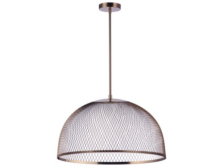 Craftmade Sculptural Statement 1-Light Satin Brass Dome Pendant