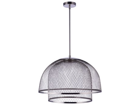 Craftmade Sculptural Statement 1-Light Brushed Polished Nickel Dome Tiered Pendant