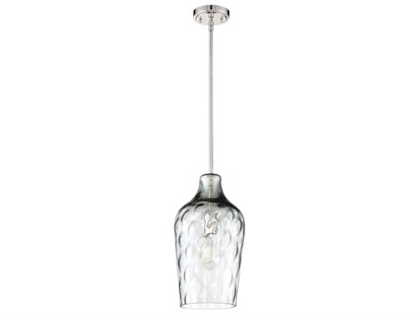 Craftmade 1-Light Brushed Polished Nickel Glass Bell Mini Pendant