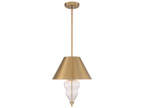 Craftmade 3-Light Satin Brass Glass Empire Pendant