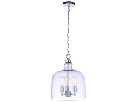 Craftmade Jackson 3-Light Chrome Glass Pendant