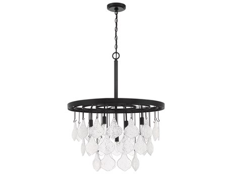 Craftmade Vesi 5-Light Flat Black Glass Pendant