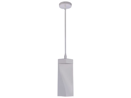 Craftmade Drama 1-Light Matte White Geometric Mini Pendant