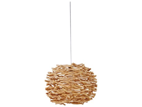 Craftmade Swag 1-Light Natural Wood Pendant