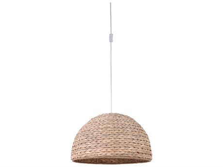 Craftmade Swag Natural Wood Dome Pendant