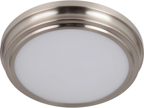 Craftmade X 1-Light Brushed Polished Nickel Glass LED Flush Mount