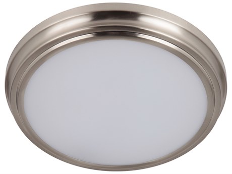 Craftmade X 1-Light Brushed Polished Nickel Glass LED Round Flush Mount