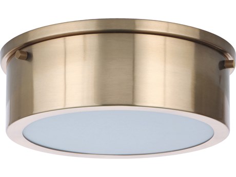 Craftmade Fenn Satin Brass LED Drum Flush Mount