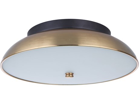 Craftmade Soul Flat Black Satin Brass LED Dome Flush Mount