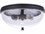 Craftmade Sivo 13" 2-Light Satin Aluminum Gray Glass Bowl Flush Mount  CMZA3537SA