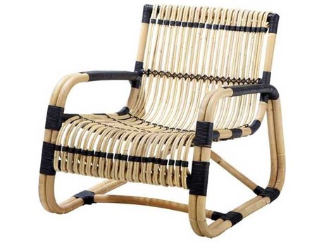 Cane Line Curve Black Accent Chair