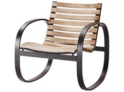 Cane Line Outdoor Parc Teak / Lava Grey Aluminum Rocking Lounge Chair