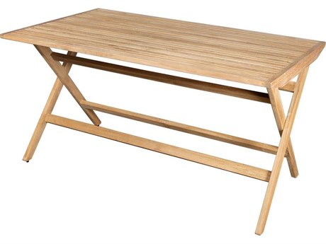 Cane Line Outdoor Flip Teak Large 55''W x 31''D Rectangular Folding Table