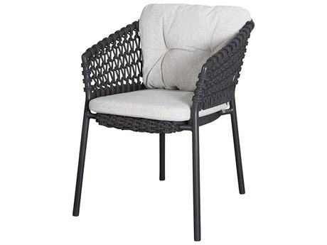 Cane Line Outdoor Ocean Aluminum Soft Rope Stackable Dining Arm Chair