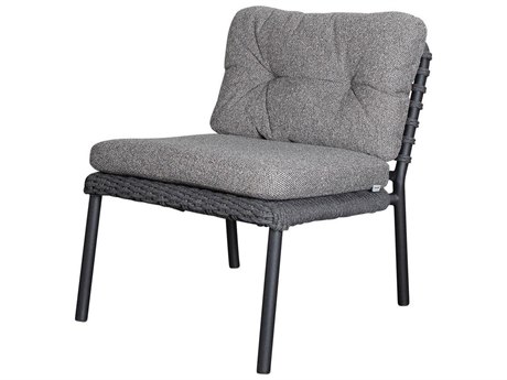 Cane Line Outdoor Ocean Dark Grey Aluminum Soft Rope Modular Lounge Chair