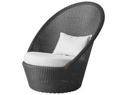 Cane Line Outdoor Kingston Wicker Sun Lounge Chair with Wheels
