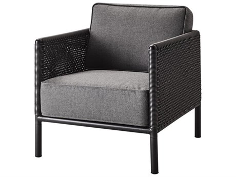 Cane Line Outdoor Encore Aluminum Wicker Cushion Lounge Chair