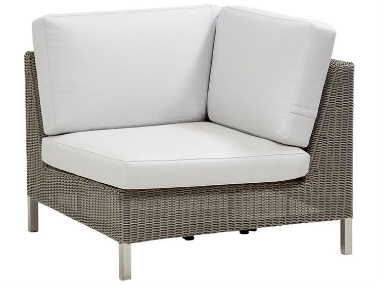 Cane Line Outdoor Connect Taupe Wicker Corner Lounge Chair