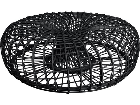 Cane Line Outdoor Nest Wicker Aluminum Large 51'' Round Coffee Table / Footstool