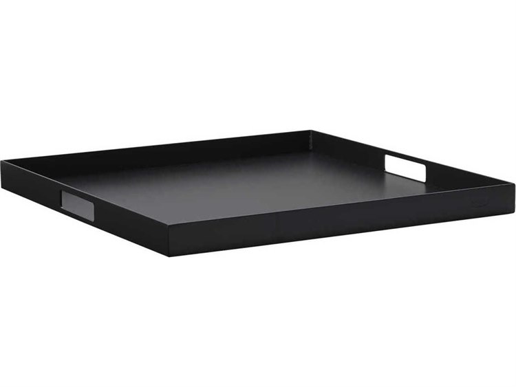 Cane Line Outdoor Club Black Aluminum 23'' Square Tray