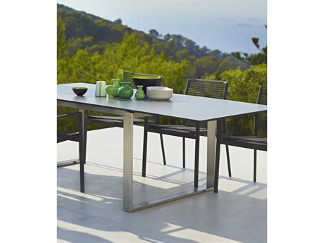 Cane Line Outdoor Edge Aluminum Rope Strap Dining Set